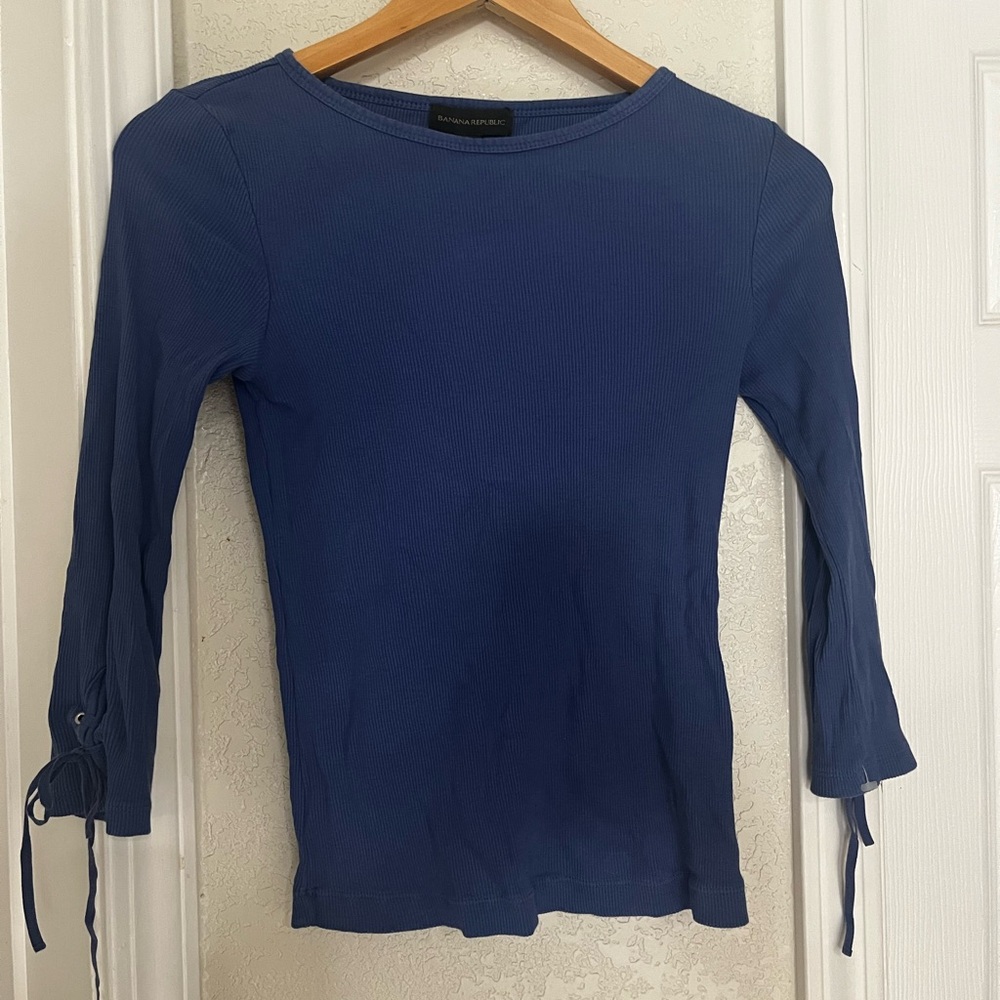 Banana Republic Blue Long Sleeve Top